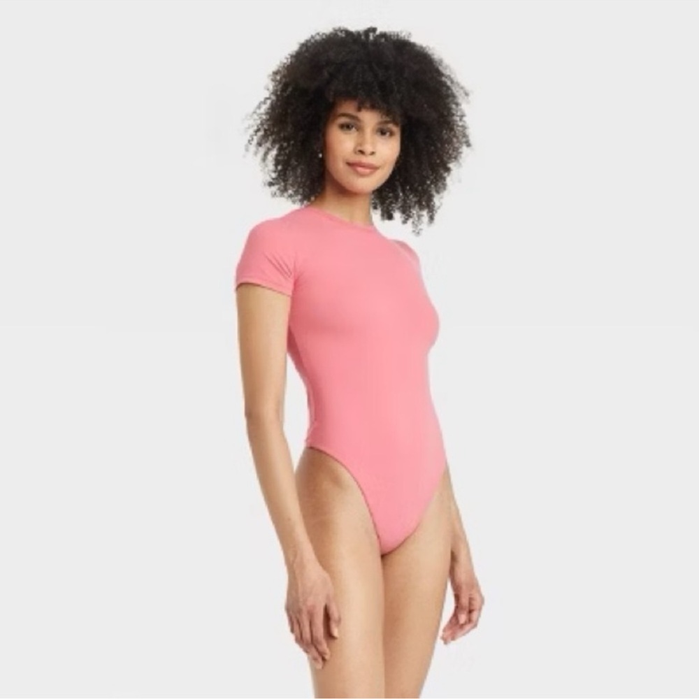 Auden Luxury Collection Women’s Luxe 4-Way Stretch Short Sleeve Bodysuit L NWT